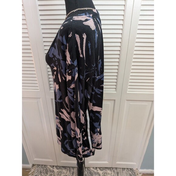 Calvin Klein Performance Stretch Top Women's 2X Black Pink Abstract Athleisure - Picture 6 of 10
